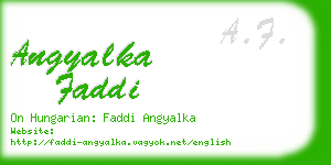 angyalka faddi business card